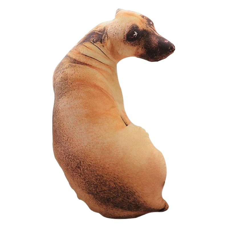 Simulación 3D en forma de almohada piel de arena manchada perro cojín de peluche siesta Oficina extraíble lavable Golden Retriever almohada animal