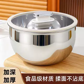 厂家直销不锈钢油盆带盖家用加深不锈钢盆食品级厨房加厚猪油罐