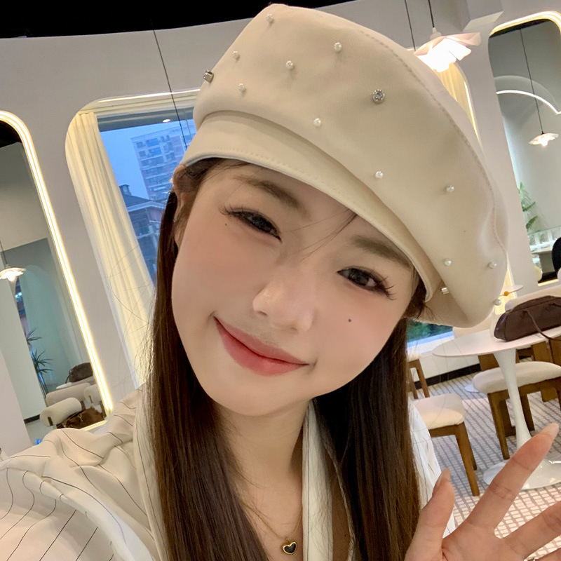 Zhou Gi para la versión coreana temperamento boina niños primavera y otoño mostrar la cara pequeño sombrero pintor japonés sensación alta retro versátil