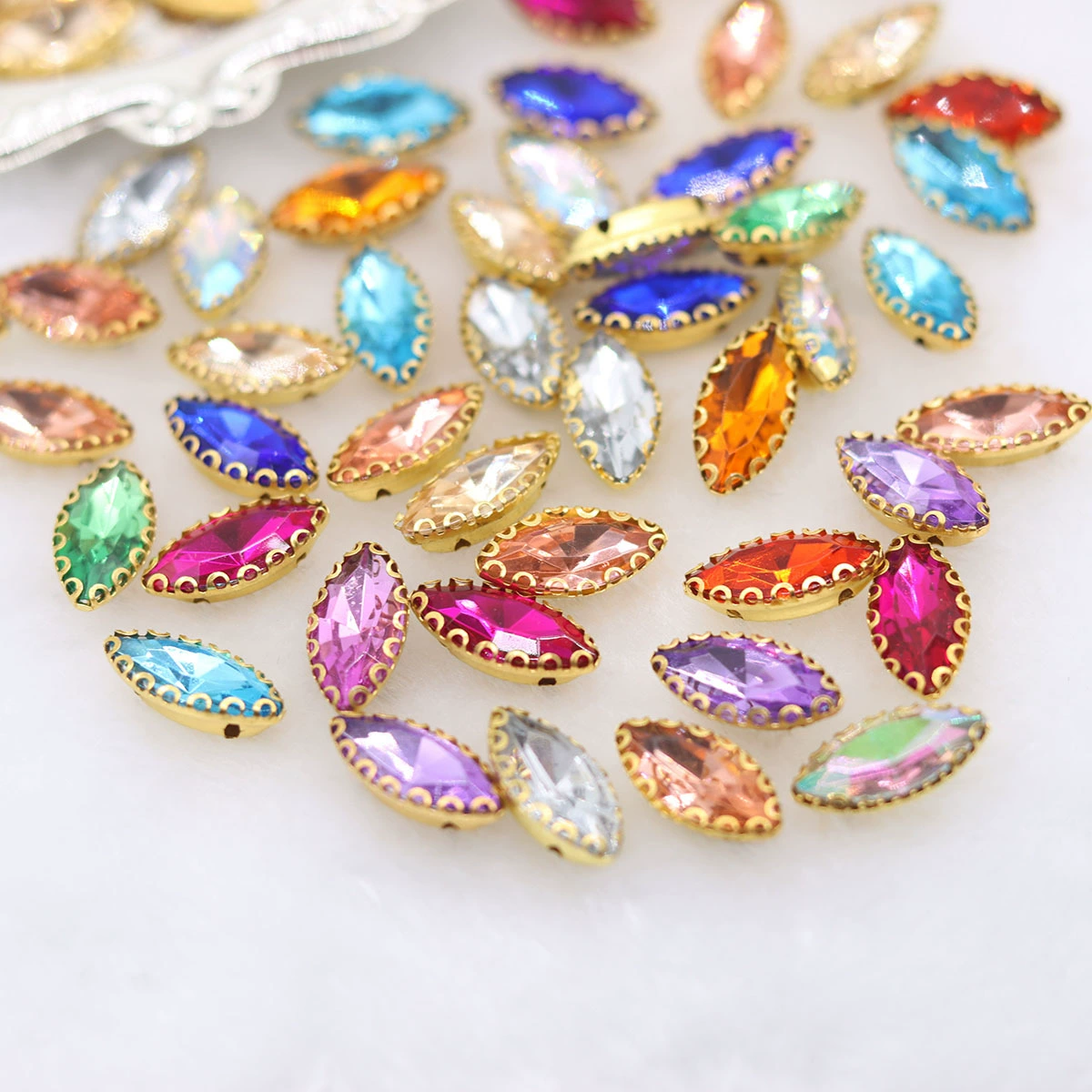 Смешанный цвет капли лошади овальные акриловые ручные дрели DIY одежда головные уборы и другие декоративные аксессуары для страз