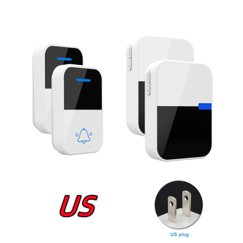 [Battery] remota pared penetrable inalámbrica timbre electrónico de cuatro niveles de alto volumen de llamada recordador CR2032