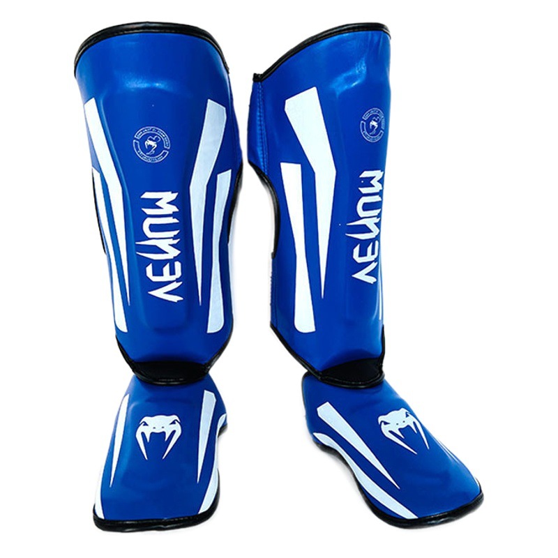 Muay Thai pierna guardia Sanda lucha Pie de nuevo diámetro guardia boxeo engrosada lucha equipo de protección tobillo guardia taekwondo pierna guardia