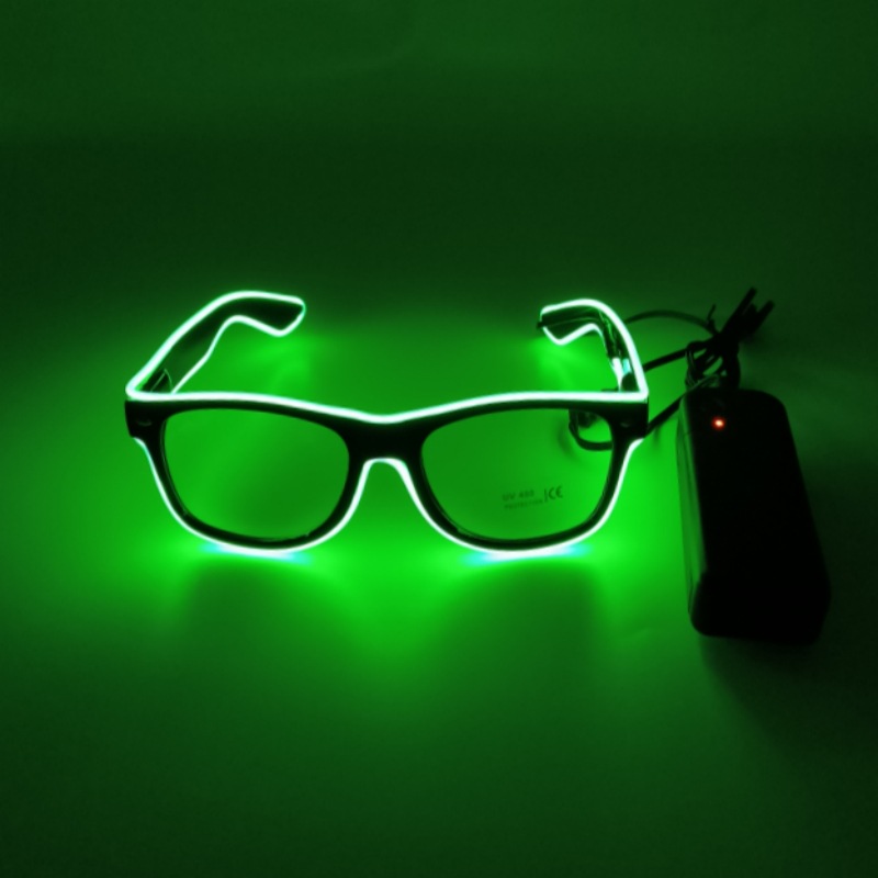 Fábrica directa fiesta gafas luminosas bar espectáculo gafas luminosas props cool led rescate fluorescente