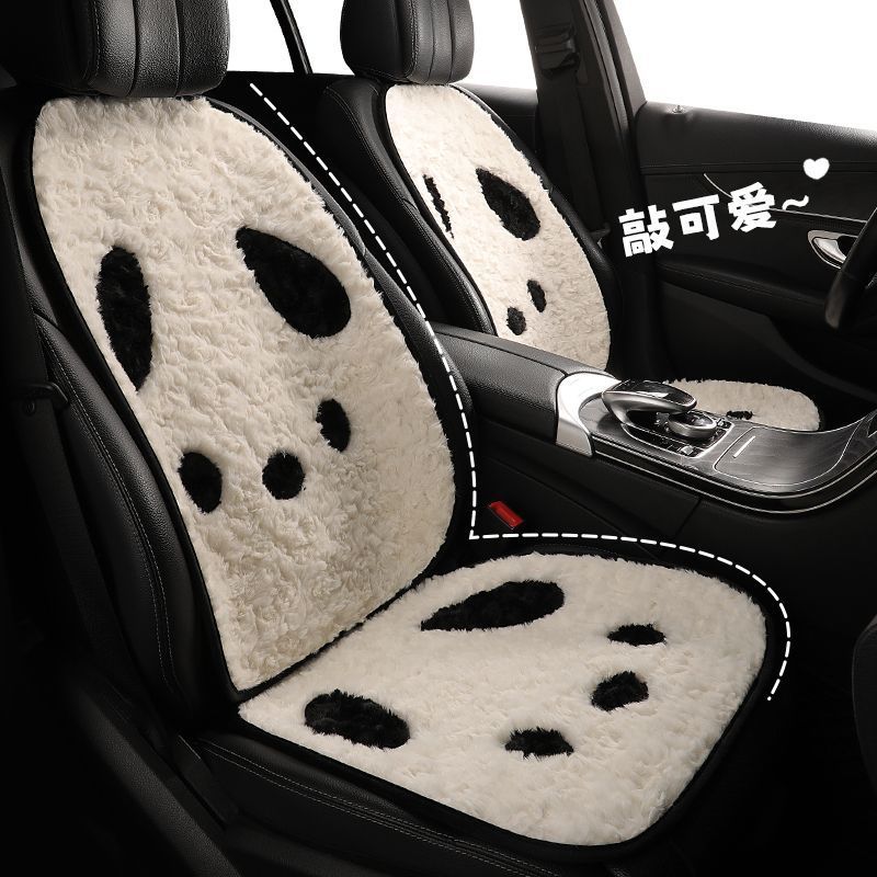 汽车坐垫毛绒帕恰狗冬季单片四季透气座椅垫后排可爱通用卡通座垫