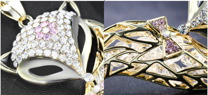 Korean version of the long fashion trendy fox creative sweater chain accessories