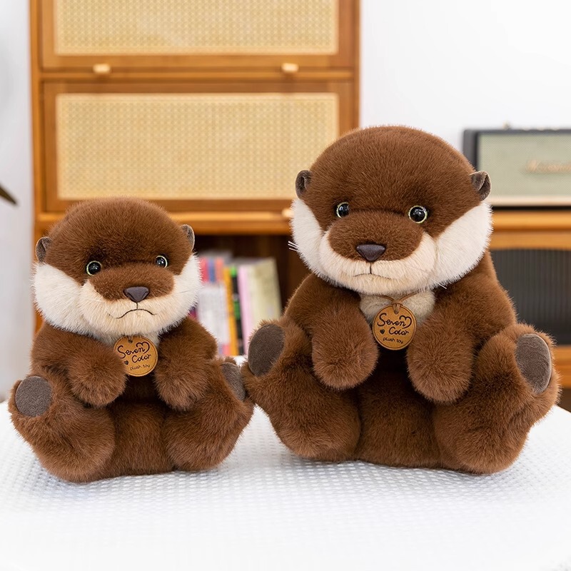 Otter Plush Toy Sitting and Lying Posture Stuffed Animal Doll Soothing Doll Aquarium Souvenir Wholesale Otter Otter Plush Toy Sitting and Lying Posture Stuffed Animal Doll Soothing Doll Aquarium Souvenir Wholesale Otter