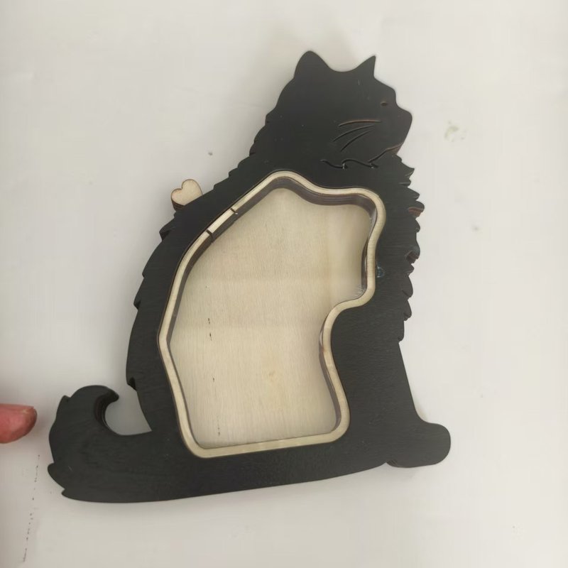 跨境创意新品木制猫毛狗毛宠物毛纪念盒纪念品木质工艺品摆件|undefined