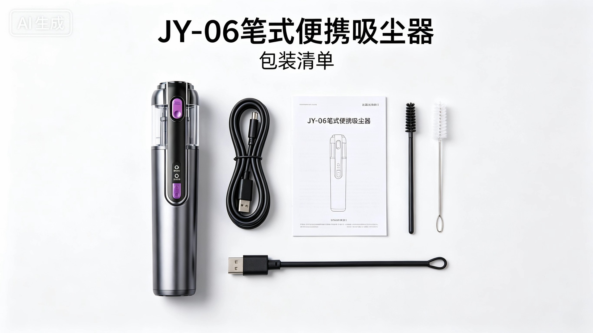Luoshiman 2026 Flagship Jy-06 Wireless Car Vacuum Cleaner 75W Handheld 11.1V High Voltage and High Suction Power