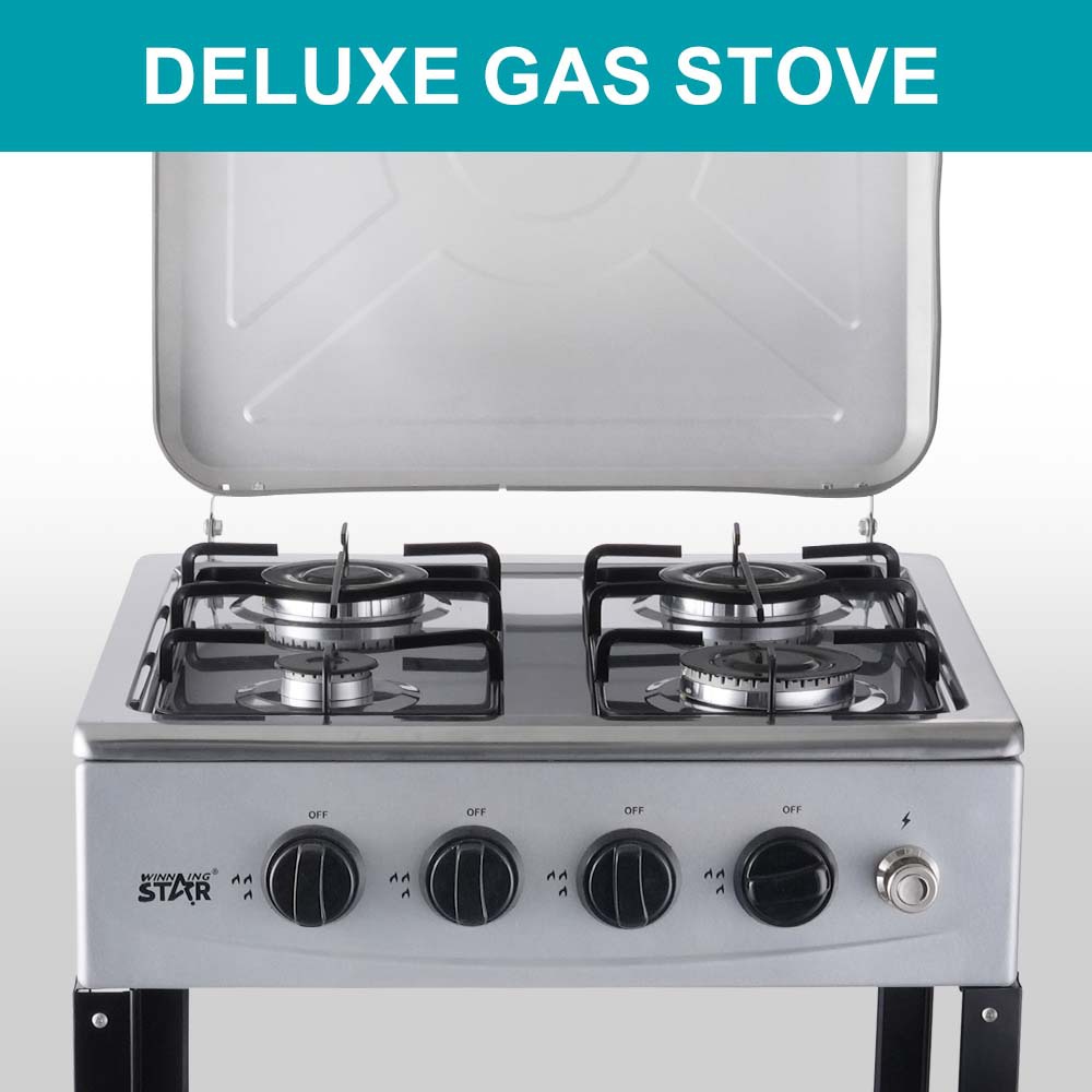 WinningStar transfronteriza de cuatro-estufa cabeza con estante estufa de gas Europea estufa al aire libre estufa de gas simple estufa Europea