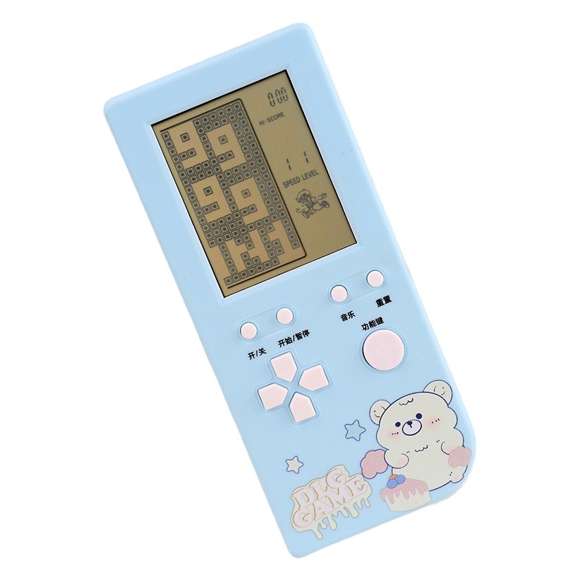 Ultra-gran pantalla portátil Tetris máquina de juego clásico nostálgico de 4,1 pulgadas de pantalla grande máquina de juego de papelería venta caliente