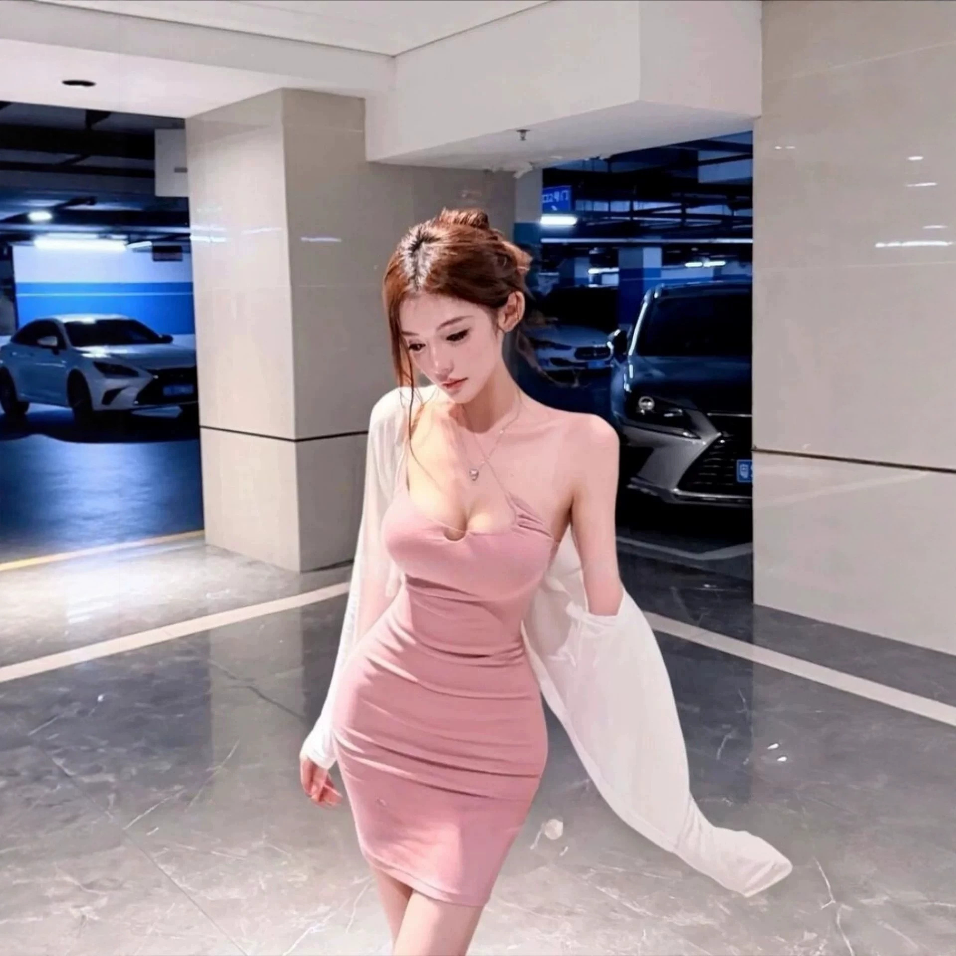 Gentle Trap: Little Korean Style 1:1 with Built-in Outward-Expanding Breast Pads, Alluring Bodycon Dress
