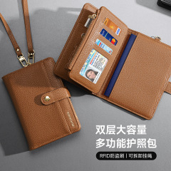 クロスボーダーペアフルチカードバッグパスポートバッグポータブルシンプルマルチカードスロットRFID 70% off財布大容量工場卸売