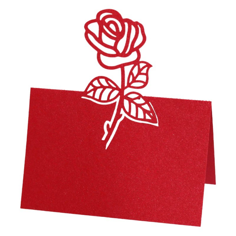 Свадебная трехмерная Роза сиденье карты Полые карты творческий ручной письменный стол карты розовая жемчужная бумага Шэньчжэнь производителей