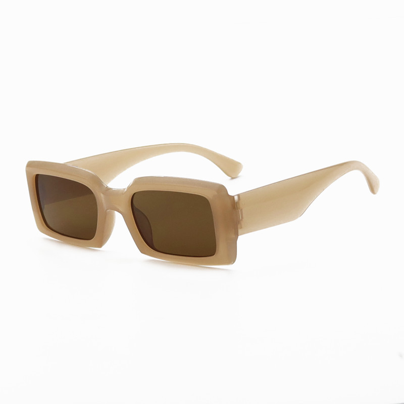 Full Frame Glasses Structure Basic Simple Style Solid Color Ac UV400 Protection Square Full Frame Women's Sunglasses
