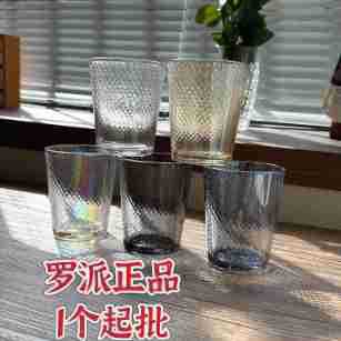 Luopai glass cup for hotel and restaurant, tempered heat-resistant glass cup, personalized anti-fall water cup, vertical stripe cup, juice and coffee cup