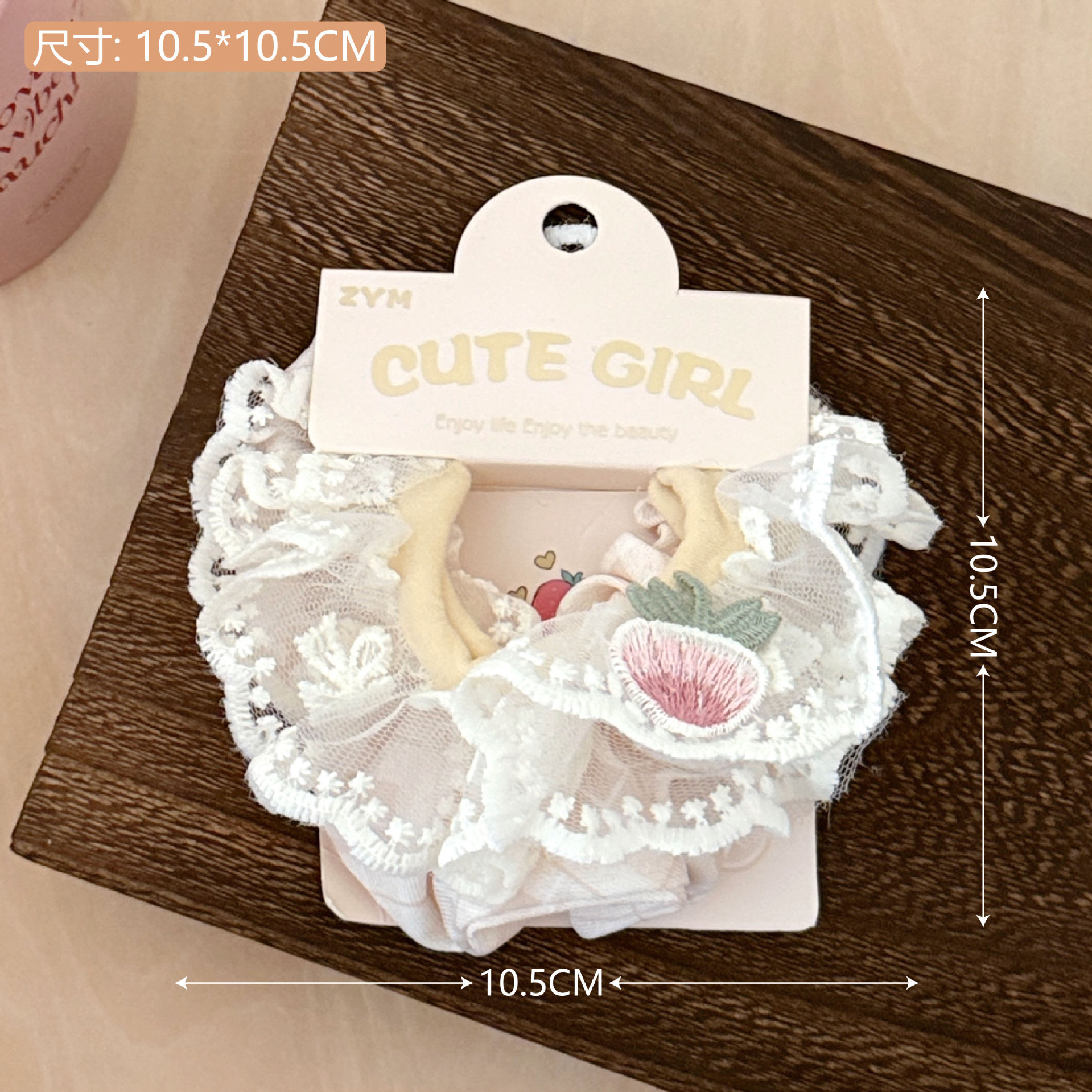 Estilo coreano de alta apariencia de encaje de intestino grueso banda de pelo accesorios para el cabello cuerda de pelo de corazón de niña de todo fósforo pequeño Qing nuevo tocado de cola de caballo de gran altura al por mayor