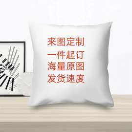 来图可制抱枕套丁制尺寸带图片文字个性化枕套单面印花沙发家居