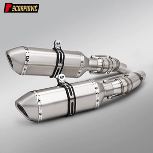 Z1000 üçün motosiklet egzoz borusu modifikasiyası, paslanmayan polad ikili çıxışlı susturucular 2010-2022