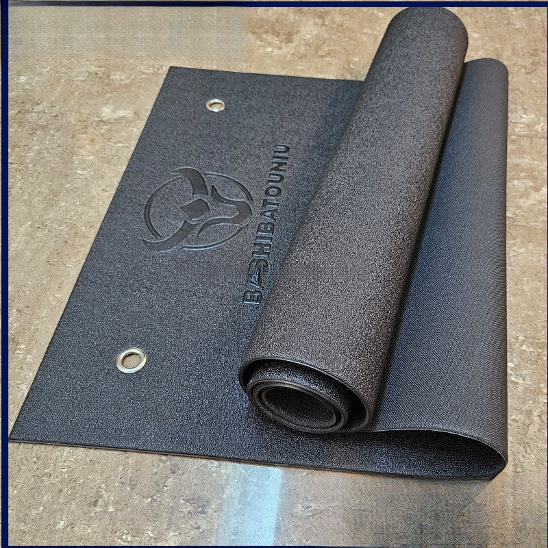 Yoga Mat Pvc Black High Density Non-Slip Frog Men's Fitness Mat Rubber Wall Hanging Yoga Studio Silk Flower Others