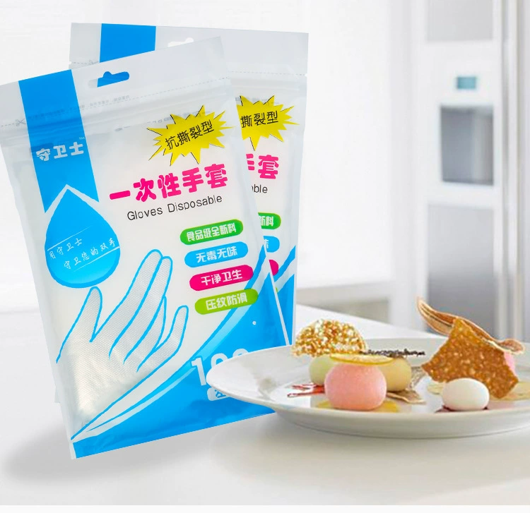 Защитные в disposable перчатки оптовая продажа пищевого класса для кейтеринга, прозрачная пластмасса лобстер PE коммерческий