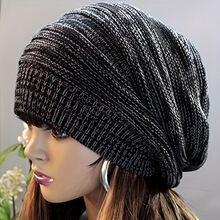J 30821 Striped Solid Knit Hat ������֯ñ ����ѷŷ���羳