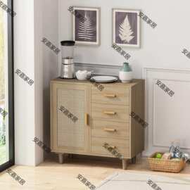 储物柜置藤编客厅水柜餐物简约柜跨境现代柜家用边小型茶水电