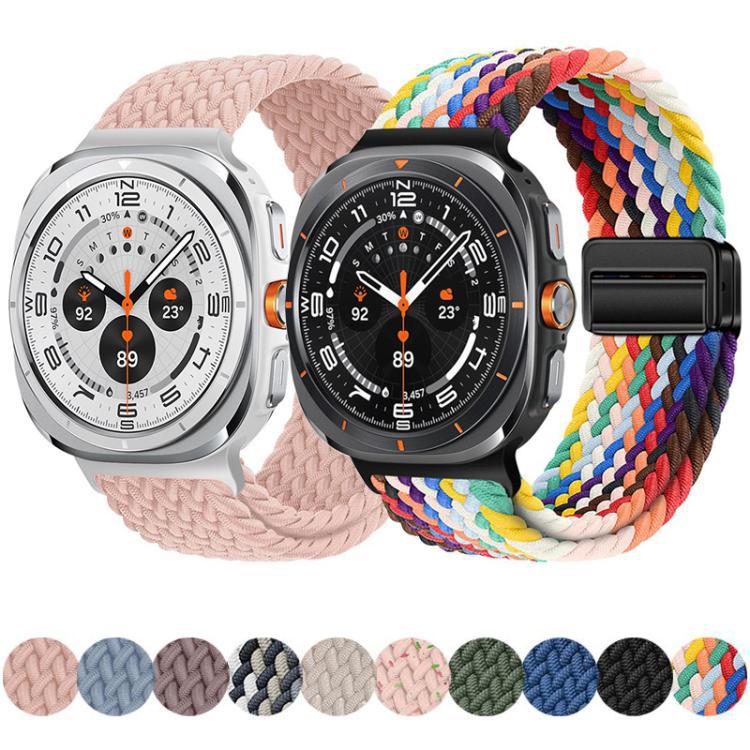 Para Samsung Galaxy Watch8 serie especial absorción magnética nylon trenzado pulsera de pulsera de pulsera de pulsera de pulsera