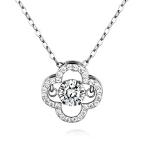 新款四叶草项链灵动纯银s925时尚百搭轻奢感吊坠日韩网红直播热销