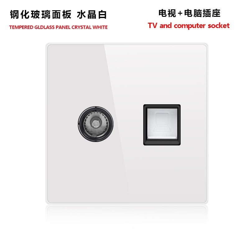 外国貿易トグルリセットスイッチソケット強化ガラスパネルLEDライトEUドイツプラグアメリカ標準フランスプラグロシア英国プラグ|undefined