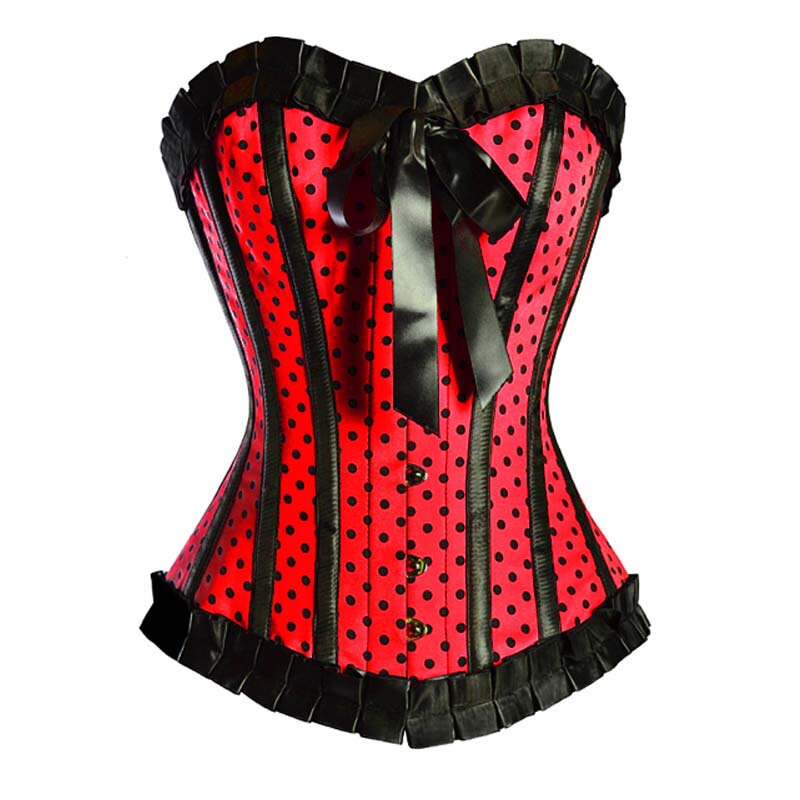 Tight short corset shiny dot chest support push up belly contracting court corset one-piece delivery