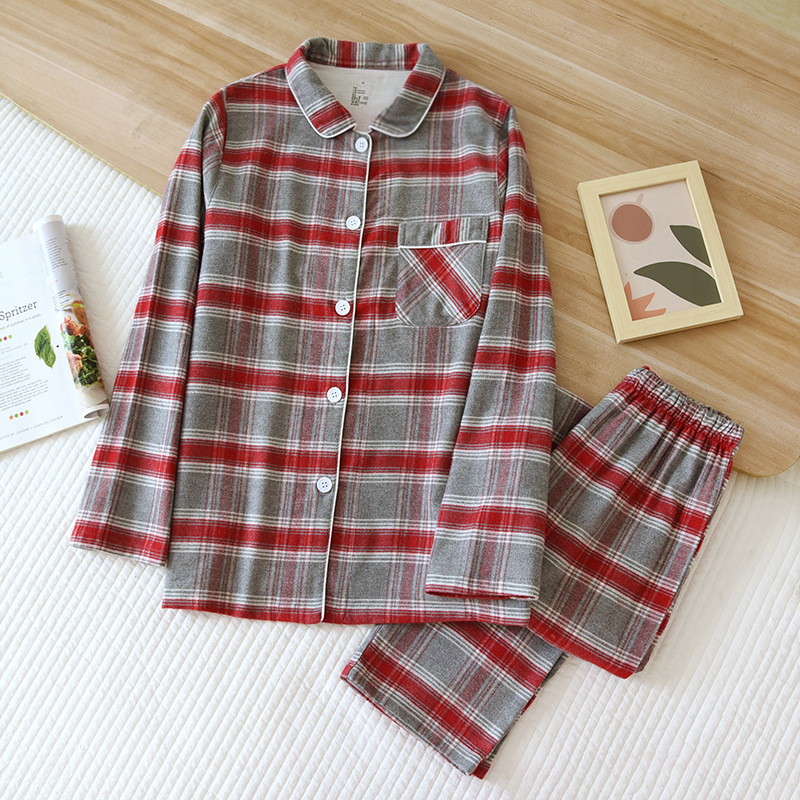 LYZレッドビッグラグ-スエードパジャマ