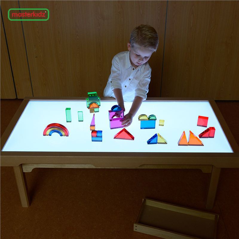 masterkidz To'rtburchaklar aqlli ko'p rangli LED o'quv yorug'lik qutisi o'quv qo'llanmasi
