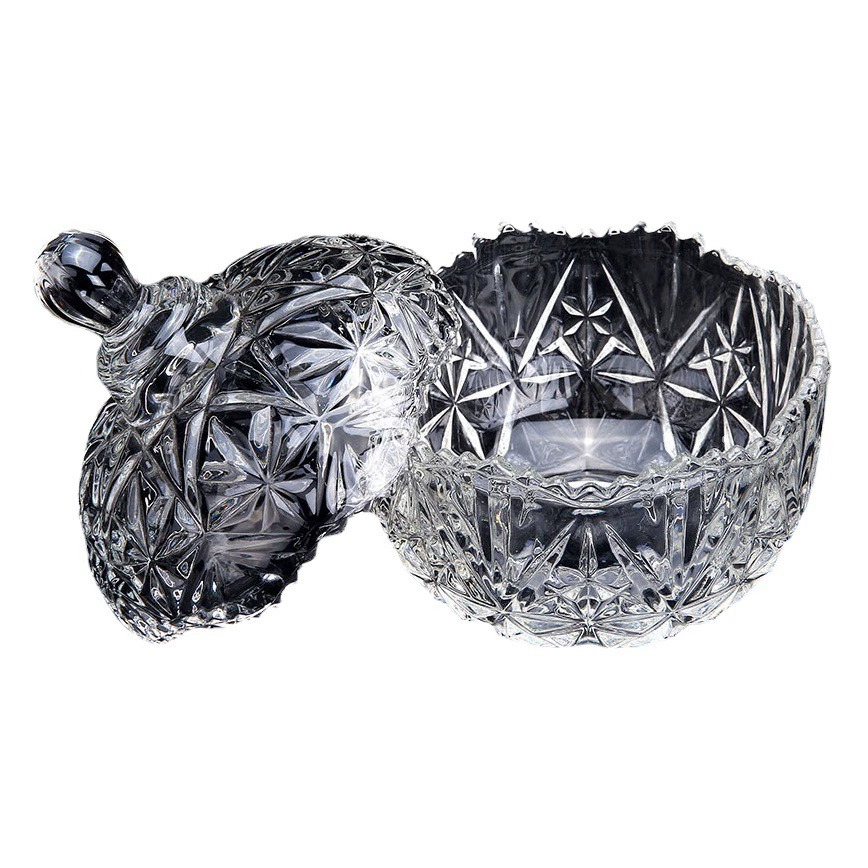 Прозрачные конфеты банку с крышкой алмаз конфеты банку волна края хранения банку сахарные конфеты небольшой размер Алмаз конфеты банку