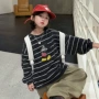 秋款男童条纹宽松t恤
