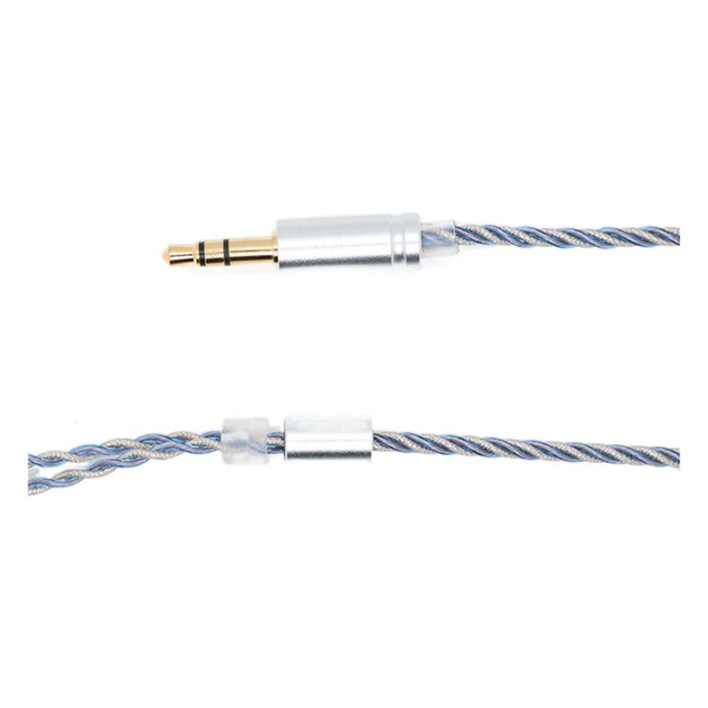 Alambre de lámina de plata explosivo, máquina de distribución de gama alta plateada azul, cable HIFI QDC/0.78 doble aguja/A2DC/IM serie