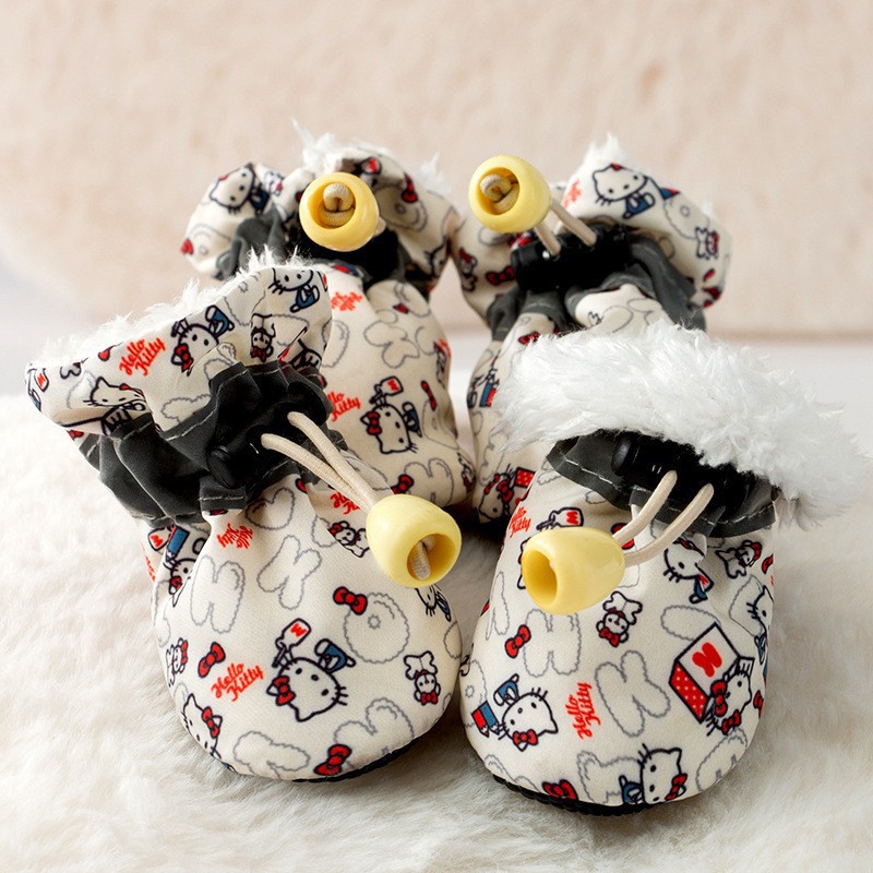 전체 프린트가 있는 베이지 [플러스 벨벳]