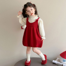 女童秋装连衣裙时尚2025新款婴幼儿宝宝春秋款针织毛线衣公主裙子
