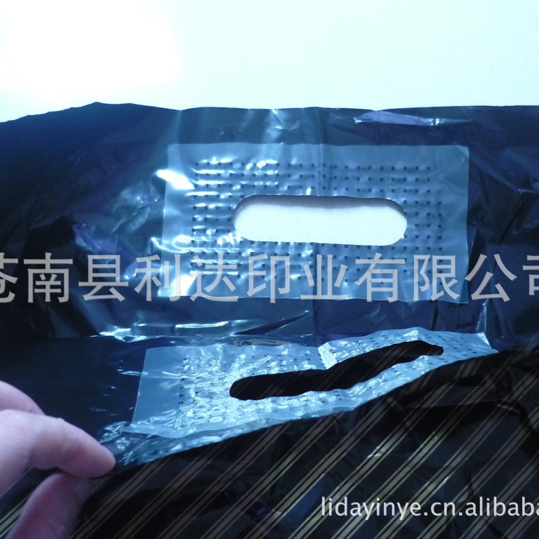 厂家值供外贸出口PE袋提手带贴片加固LDPE手提袋