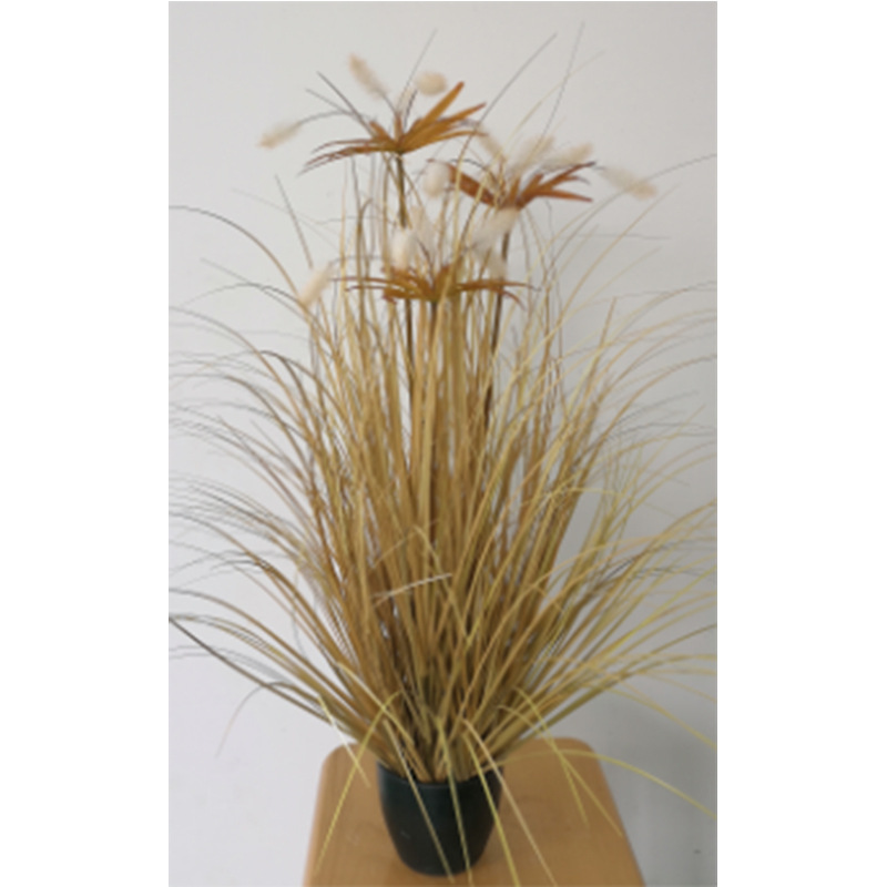 Simulación de plantas verdes, juncos, plantas en macetas, estilo nórdico, simulación de hierba de cola de perro, decoración de interiores, decoración de la sala de estar