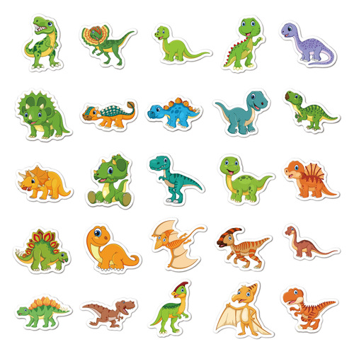 50 dinosaur baby cartoon graffiti stickers for children’s birthday party small gifts notebook water cup stickers