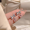 Advanced universal small earrings with bow, high-quality style, internet celebrity