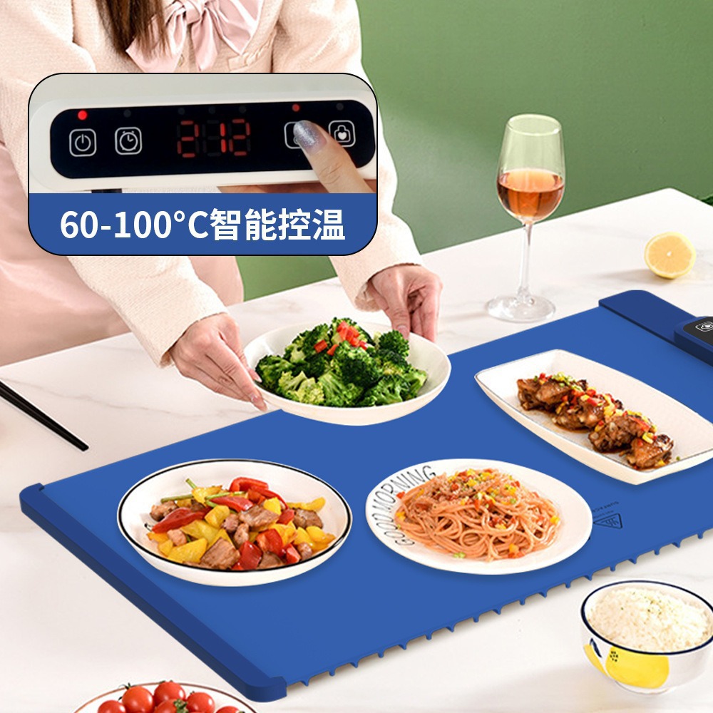 Venta caliente transfronteriza de paneles de verduras calientes de silicona suave plegables multifuncionales para el hogar 38 * 62 almohadillas de aislamiento térmico para comidas