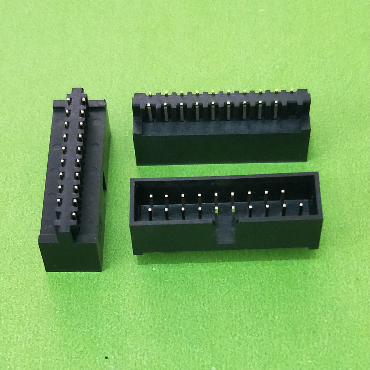 厂家供应IDC3.0 20P 180度焊线式 USB3.0IDC 19P公头焊线式黑胶