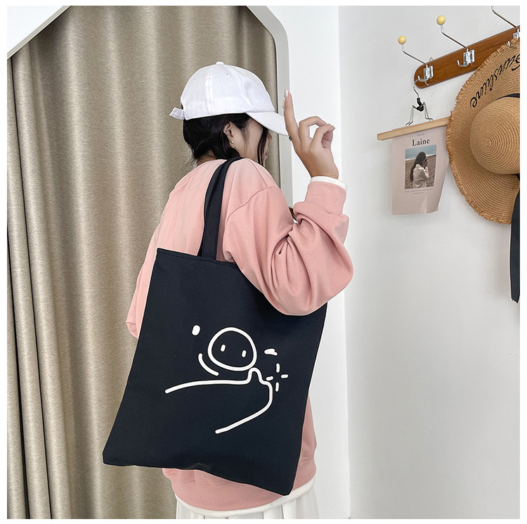 Women's Large Canvas Cartoon Classic Style Zipper Canvas Bag display picture 28