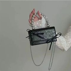 uustudio原創小眾設計師包包女2024新款迷你蝴蝶結鏈條手機斜挎包