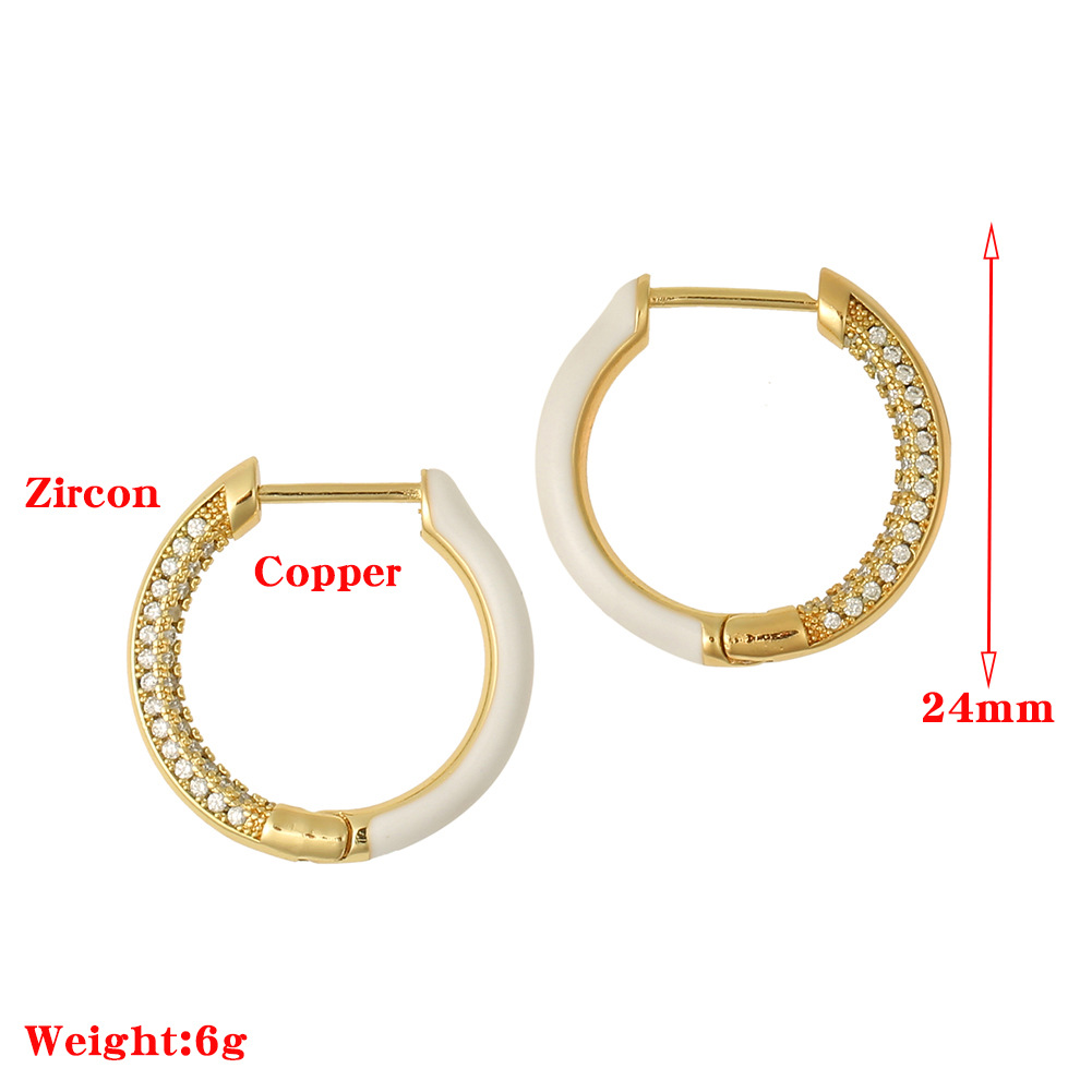 Fashion Zircon Circle Earrings Wholesale display picture 14