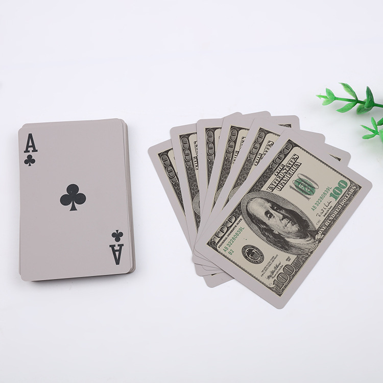 Fábrica directa suministro spot tarjetas de juego de plástico impermeable 19 dólares estadounidenses de Oriente Medio doble pago impresión de tarjetas de juego de PVC