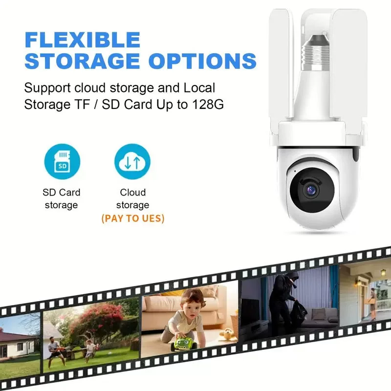 Светодиодная лампа 4 миллиона пикселей wifi полноцветная ночь HD 1080P камера наблюдения источник камера завод