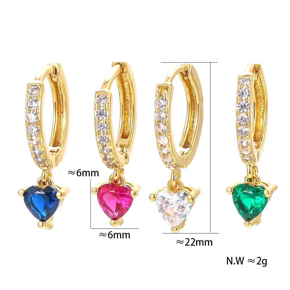 Plating Design Fashion Style Fashion Geometric Plating Copper Zircon Copper Earrings