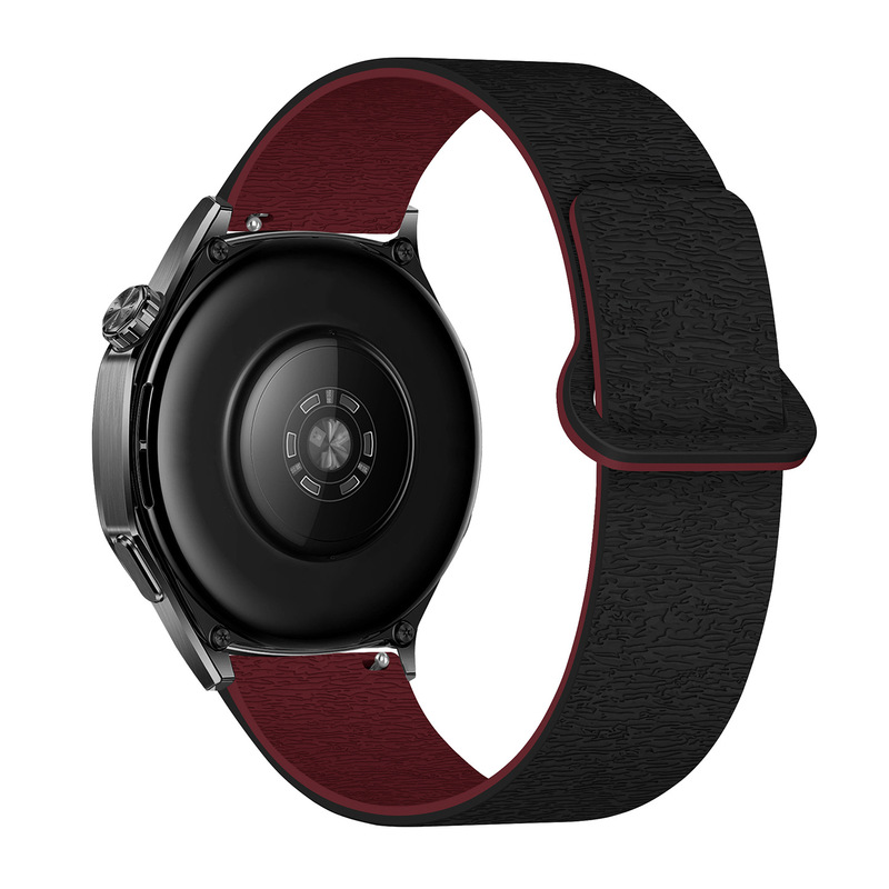适用华为GT4/gt5/watch5三星watch4运动风木纹软磁硅胶磁吸手表带|undefined